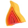 5pcs Fire Flame Element Stacking Toys Wooden Stacker Nesting Building