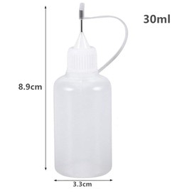 10 PCS Needle Tip Glue Bottles, Needle Tip Applicator Glue,forDIY Squeeze Dropper Bottles for Small Gluing Projects, Paper Quilling DIY Craft 30ml(White)