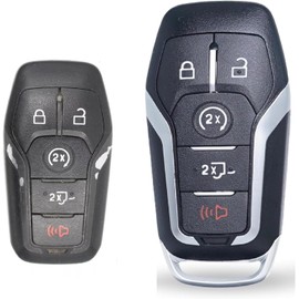 SKS Remote Key Fob Case Shell Cover for Ford F150/F250 2015 2016 2017(FCC ID:M3N-A2C31243300 5 Buttons,Just a Key Shell