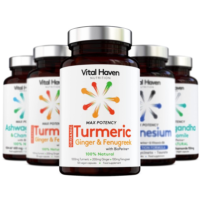 100% Natural - Triple Action: Turmeric, Ginger & Fenugreek -
