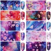 10 Stickers/Box Cherry Blossom Flower Starry Sky Nail Foil Nail