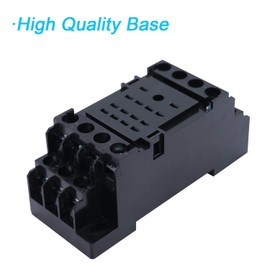 mxuteuk 2pcs HH54P AC 220V/240V LED Indicator Electromagnetic Power Relay 14 Pin 3A Coil Relays 4PDT with Socket Base,with DIN Slotted Aluminum Rail