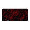 CafePress Red Roses Black Background Aluminum License Plate, Front License