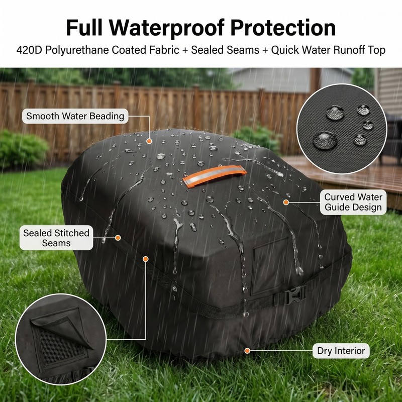 Robot Lawn Mower Cover Waterproof, 420D Outdoor Robotic Mower Cover,