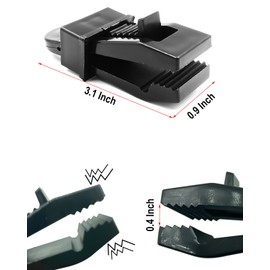 BINCKIN Tarp Clips Heavy Duty Lock Grip - 20 Pcs Tent Clip, Tent Clamp, Tarp Hold Down Clips, Awning Clamps for Canopy Outdoor Camping (Black)