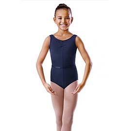 Bloch RAD Cotton Ruche Front Leotard with Belt Age 13-14 Navy