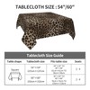 Leopard Tablecloth 54 x 54 Inch Square, Brown Cheetah Leopard