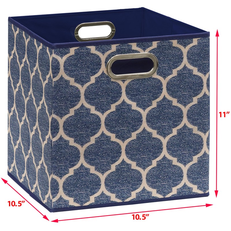 Simple Houseware 6 Pack Printing Fabric Cube Storage Bin with