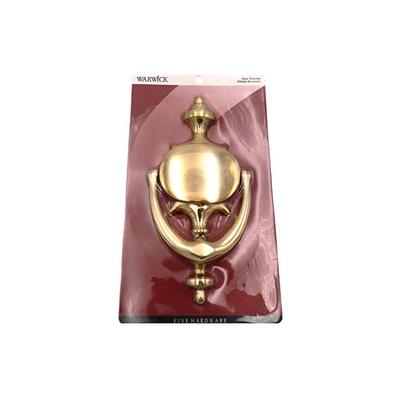 Warwick Classic Traditional Large 9" Door Knocker Polished Brass DA3001PB