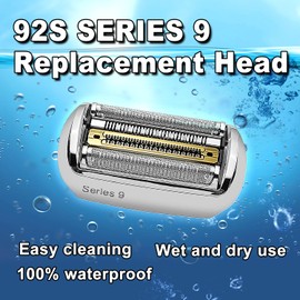New Series 9 92S Electric Replacement Shaver Head Accessories Series 9 Electric Shaver blade Compatible with Braun Series 9 9290cc, 9291cc, 9370cc, 9293s, 9385cc, 9390cc, 9330s, 9296cc (Upgraded