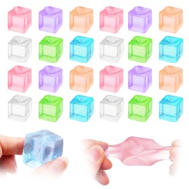 Squeeze Toys Stress Cube, Cute Squeeze Toys,Sensory Toys for Anxiety Stress Relief for Kids Adults, Fidgets for Classroom Prize Toys, Calming Toys,Random Color,Stress Relief Toy(24pcs)