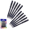 DIGNO Retractable Ballpoint Pens, BLACK, Medium Point (1.0mm), Pack of
