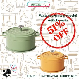 ecowin Black Friday Essential! Ecowin 2.5L Non-Stick Soup Pot – Perfect for Healthy, Cooking. Stylish Design, Durable, Easy to Clean, and Packed with Benefits! christmas 2024 ornament Kitchen GameandImpressFamily With Every Meal  Cookware - Color: green