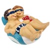 Decorative figure polyresin beach holidaymakers on