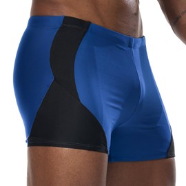 Danfiki Swimming Trunks Men's Tight Short Swimming Shorts with Drawstring Swimming Trunks Water Sports, blue, M