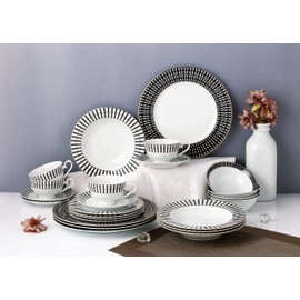 24 Piece Dinnerware Set-Fine China, Service for 4 by Lorren Home Trends