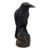 Ebros Gothic Raven Statue Crow Scavenger Bird Perching On Rock