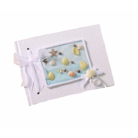 Lillian Rose Coastal Mist Natural Paper Guest Book, 8.5-Inch