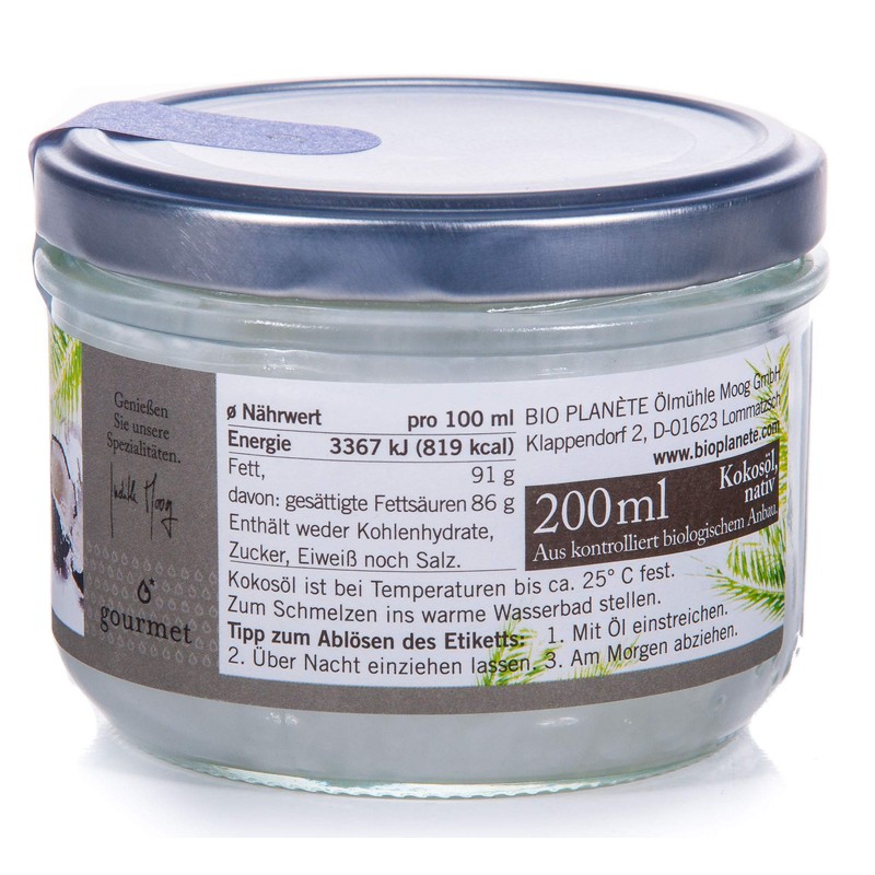 Organic Planète Coconut Oil Virgin 200 ml Pack of 2