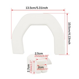 Ronyme 2Pcs Tow Hooks Covers Tow Hitch Accessory Repair Automotive Accessories Car Part Tow Hitch Covers for RAM 1500 2019-2024, White