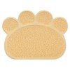 DM Paw-Shaped Cat Litter Box Mat, 15.75x11.75 Inches, Peach