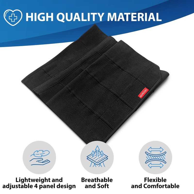 ORTONYX 12" Wide Abdominal Binder for Men and Women/Postpartum Postoperative