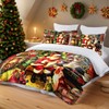 Christmas Duvet Cover Set Queen Size Santa Claus Bedding Cover
