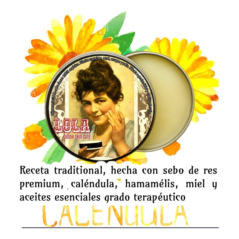 Crema Sebo Res Calendula Cicatrizante Antiacne Tamaño Jumbo Caléndula Concentrada