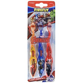 FIREFLY Avengers 3pk, 3 Count Kids Toothbrush, Red, Blue, Yellow, Beauty/Kids