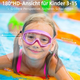 WaterSpace Diving Goggles Children's Swimming Goggles Child Girls Junior Youth Teenagers 14 13 12 11 10 9 8 7 6 5 4 3 Years Swimming Goggles Swimming Mask Anti-Fog