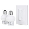 DEWENWILS Remote Control Light Socket, 1 Wall Mounted Switch and