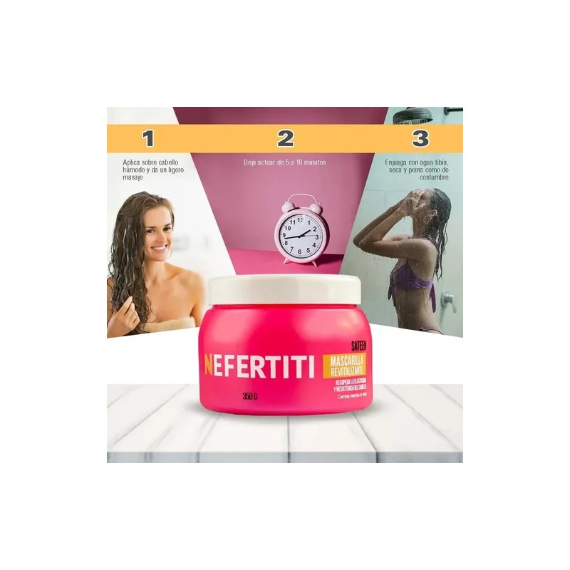 Mascarilla Revitalizante Sateen Nefertiti Cabello 350gr