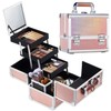 Joligrace Makeup Box Cosmetic Train Case for Women Travel Jewelry
