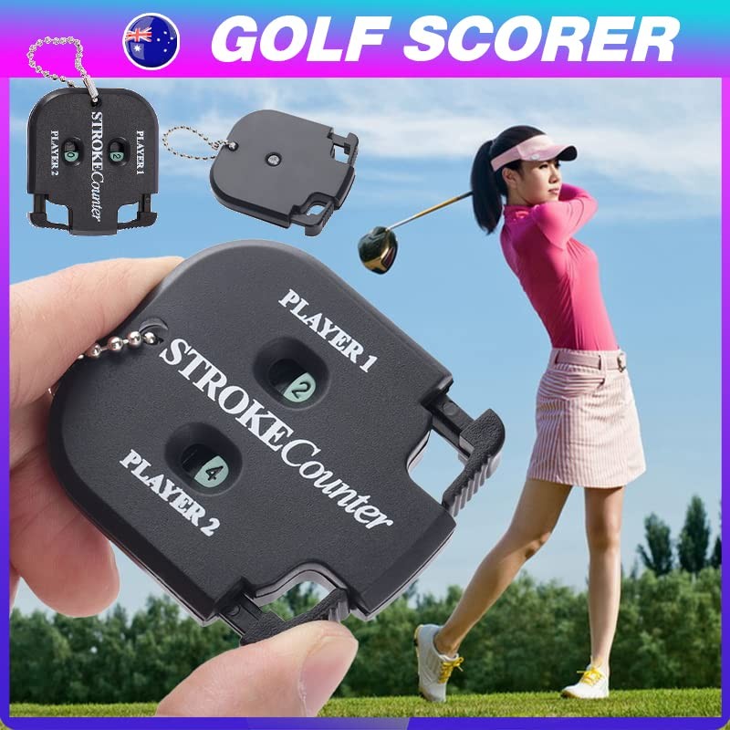 AIMALL Golf Shot Stroke Score Counter, Two-Digit Scoring Keeper, Black