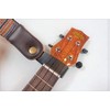 KIWAYA HS-BK Genuine Leather Ukulele Head Strap BLK (Perfect for