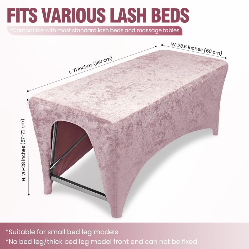 Lash Bed Foam Topper Cover, Massage Table Cover, Ergonomic Curved