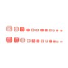 Glitter Press on Toenails Short Square Fake Toenails with Design