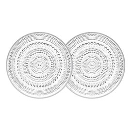 iittala 1053564 Castehelmi Plates, 6.7 inches (17 cm), Pair Set of 2, Clear