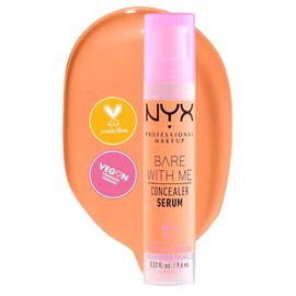 NYX Professional Makeup, Bare With Me, Serum Corrector, Tono Med Golden. Cubre ojeras, manchas, e imperfecciones. Cobertura media, para piel normal a 