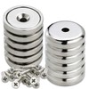 LOVIMAG 60lbs Holding Force Neodymium Cup Magnets, Industrial Strength Round