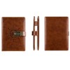 Notebook with Lock, B6 PU Leather Journal Diary with Pen