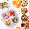 Haawooky 30 Pcs Bento Snack Containers,4 Compartment Meal Prep Lunch