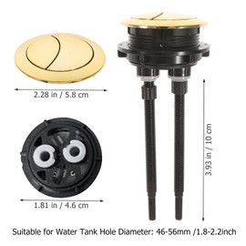 Baluue Toilet Tank Button Toilet Flush Valve Replacement Kit Toilet Water Tank Button Toilet Pressing Button Toilet Flush Kit Toilet Tank Lid Replacement Water Valve ABS Radiator Cap