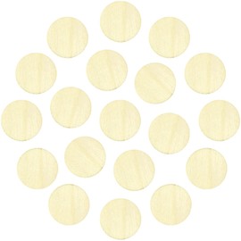 Pstyle. PST-126 Wood Chip Slice Round Board Handmade (0.8 x 0.8 inches (20 x 20 mm), Set of 200