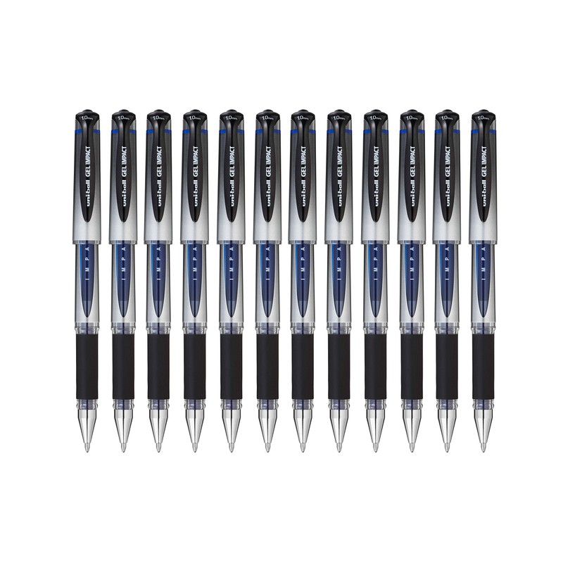 Uni-Ball 219006000 UM-153S Signo Impact Gel Pens with Rubber Grip,