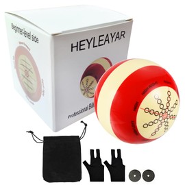 HEYLEAYAR Billiards Cue Ball, Training Cue Ball Practice Artifact with Billiard Gloves and Bag, Billiard Accessories Used in American Eight Balls