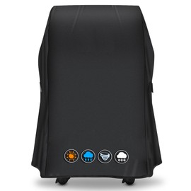 Sonharlar BBQ Cover 76 CM 7105 Grill Barbecue Cover for Weber Spirit 210 Gas Grill Heavy Duty & Waterproof, PU Cover for Weber Spirit E-210 Grill with Side Trays Fold Down (76 L x 66 W x 109 H cm)