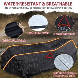 StarknightMT Slingshot Cover Waterproof Full Cover with Air Vents Compatible with Polaris Slingshot 2015-2023 All Weather Protection Covers for Indoor Outdoor Slingshot Accessories