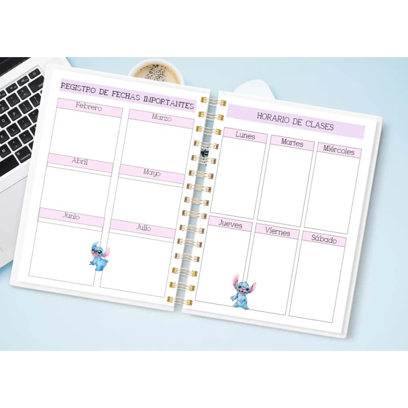 Agenda Escolar Maestra / Docente Stich Tierno 26-27