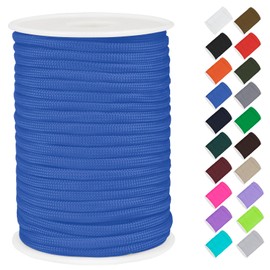 CAMAL Paracord 4 mm Polypropylene Rope 7 Strand Core 30 m Strong Cord Paracord Bracelet Cord Tear-Resistant Utility Rope 4 mm Holds up to 70 kg, Ropes for Camping, Tent Tensioner (Royal Blue)
